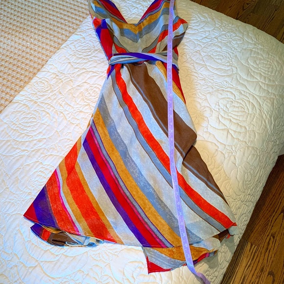 Ralph Lauren, Wrap Dress, stripes 🌈, size 12 - Picture 1 of 9